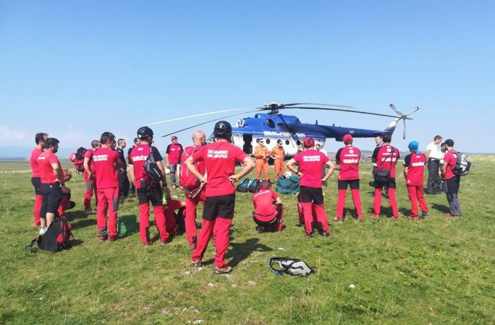 Exerciții de salvare aero în zona montană a județului Cluj