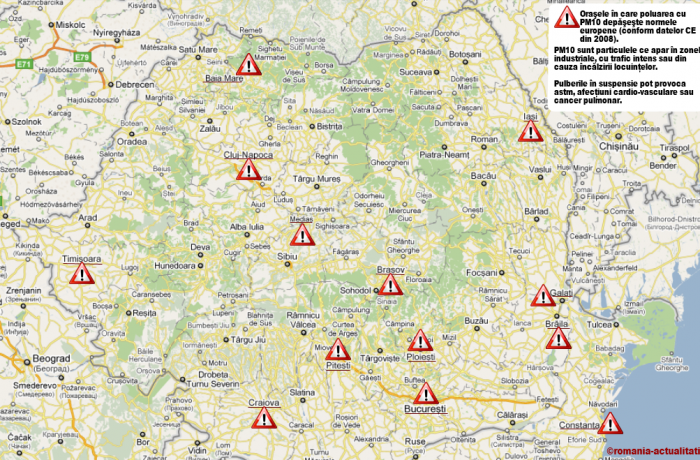 Problema calității slabe a aerului continuă să persiste în România