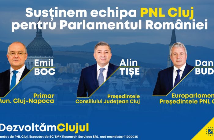Liderii PNL Cluj:“Proiectele majore ale județului nu le putem duce la bun sfârșit singuri. Avem nevoie de sprijin din partea viitorilor deputați și senatori”