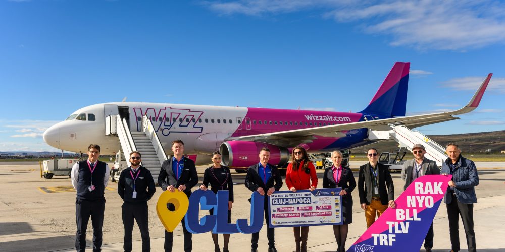 Aeroportul Internațional Avram Iancu Cluj și compania aeriană Wizz Air anunță extinderea reţelei sale de rute cu 5 noi destinaţii în sezonul de iarnă W25/26