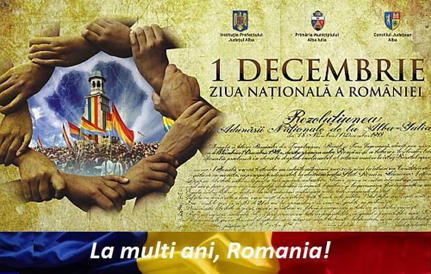 PROGRAMUL de 1 DECEMBRIE 2018, la Alba Iulia, de Centenarul MARII UNIRI