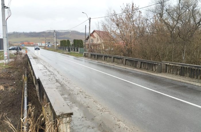 Pod provizoriu în localitatea Mica