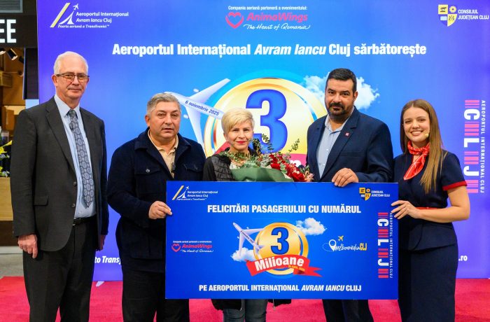 Performanță remarcabilă: Aeroportul Internațional „Avram Iancu” Cluj depășește pentru a treia oară consecutiv pragul de 3.000.000 de pasageri
