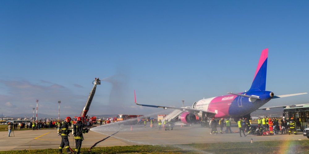Exercițiu de verificare a aplicabilității Planului de Acțiune pentru Situații de Urgență în cazul unui accident de aviație civilă pe Aeroportul Internațional Avram Iancu Cluj