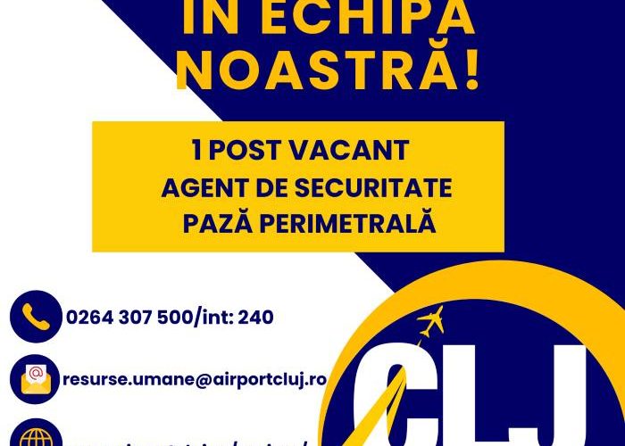 Aeroportul Internațional Avram Iancu Cluj R. A., anunț angajare